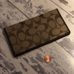 Authentic Coach Check Book Cover